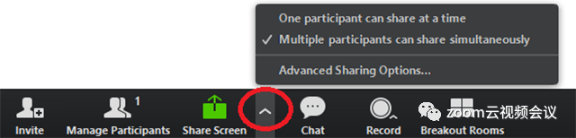 zoom会议同时共享多个屏幕